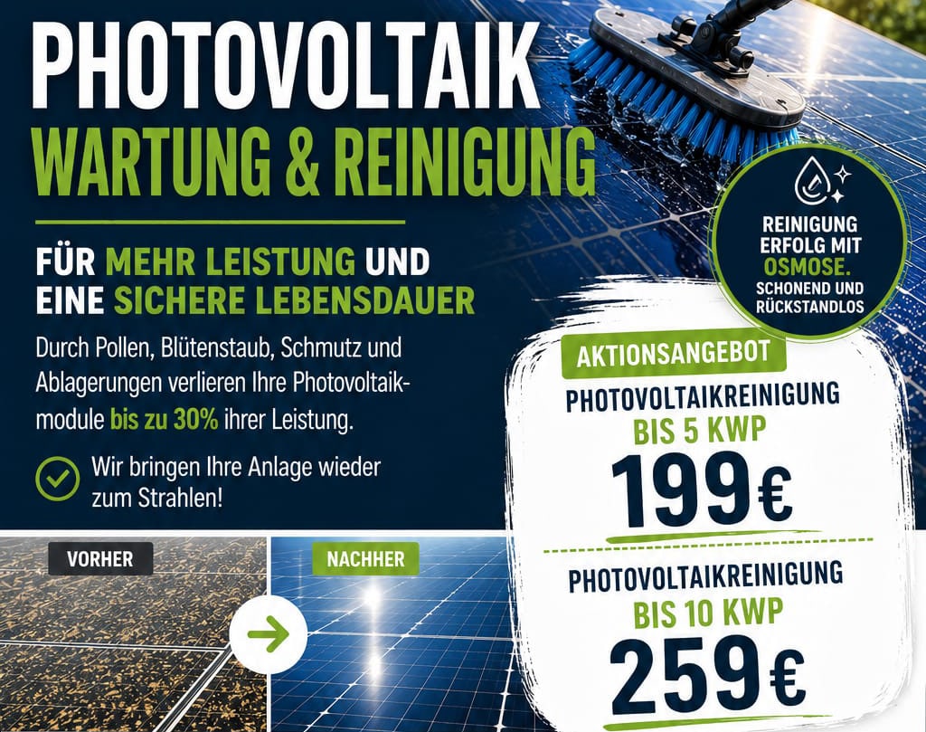 PV Anlagen Reinigung Aktion Watt Schuschou